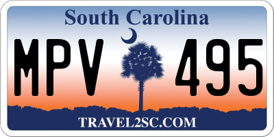 SC license plate MPV495