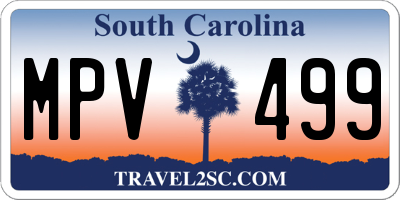 SC license plate MPV499
