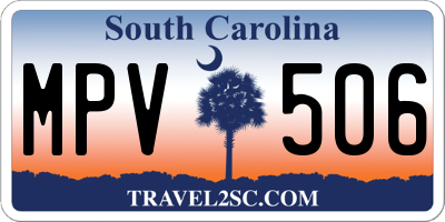 SC license plate MPV506