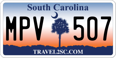 SC license plate MPV507