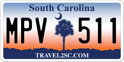 SC license plate MPV511