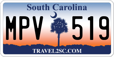 SC license plate MPV519