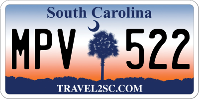 SC license plate MPV522