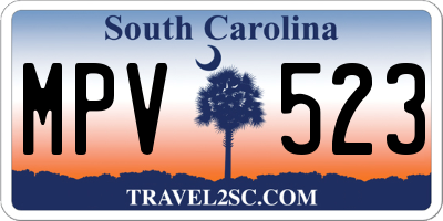 SC license plate MPV523