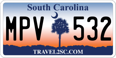 SC license plate MPV532