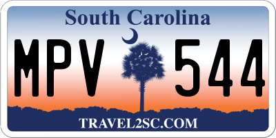 SC license plate MPV544
