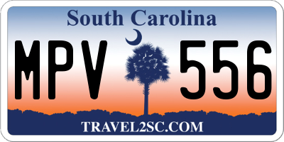 SC license plate MPV556