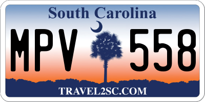 SC license plate MPV558
