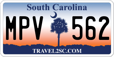 SC license plate MPV562