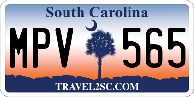 SC license plate MPV565