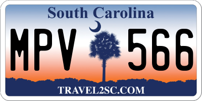 SC license plate MPV566