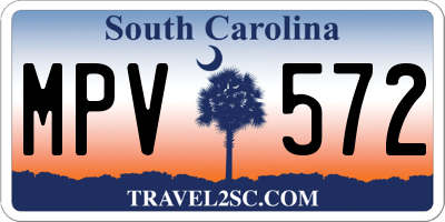 SC license plate MPV572