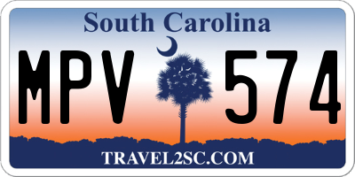 SC license plate MPV574