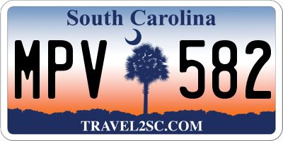 SC license plate MPV582
