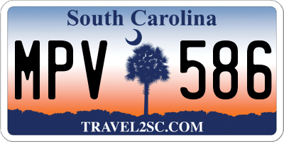 SC license plate MPV586