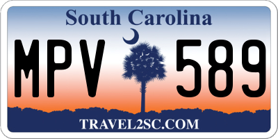 SC license plate MPV589