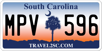 SC license plate MPV596