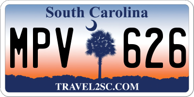 SC license plate MPV626