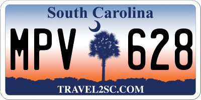 SC license plate MPV628