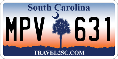 SC license plate MPV631