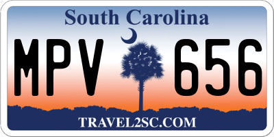 SC license plate MPV656
