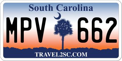 SC license plate MPV662