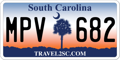 SC license plate MPV682