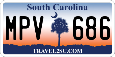 SC license plate MPV686