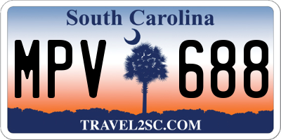 SC license plate MPV688