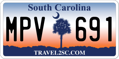 SC license plate MPV691