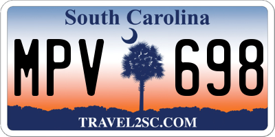 SC license plate MPV698