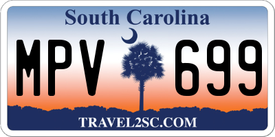 SC license plate MPV699