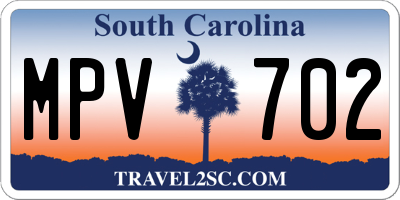 SC license plate MPV702