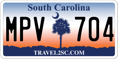 SC license plate MPV704