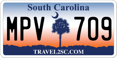 SC license plate MPV709