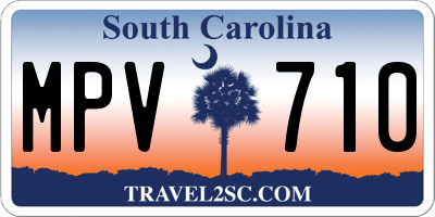 SC license plate MPV710