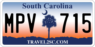 SC license plate MPV715