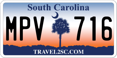 SC license plate MPV716