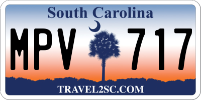 SC license plate MPV717