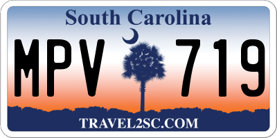 SC license plate MPV719