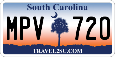 SC license plate MPV720