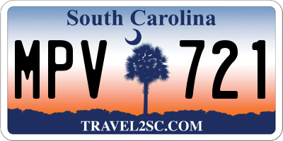 SC license plate MPV721