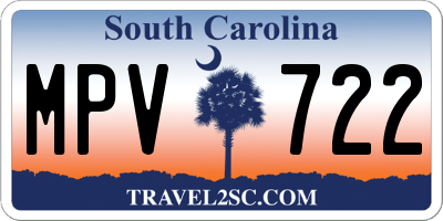SC license plate MPV722