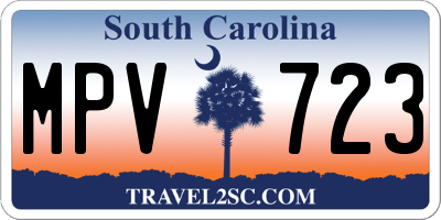 SC license plate MPV723