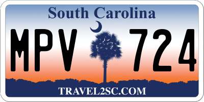 SC license plate MPV724