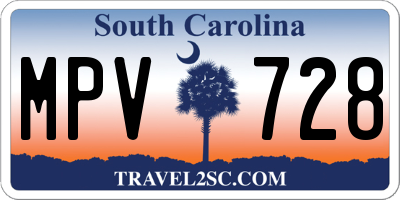 SC license plate MPV728