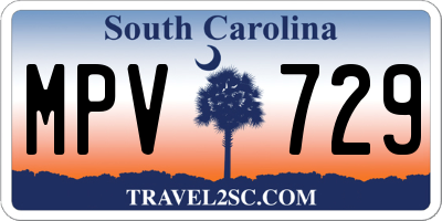 SC license plate MPV729
