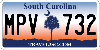 SC license plate MPV732