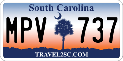 SC license plate MPV737