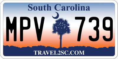 SC license plate MPV739